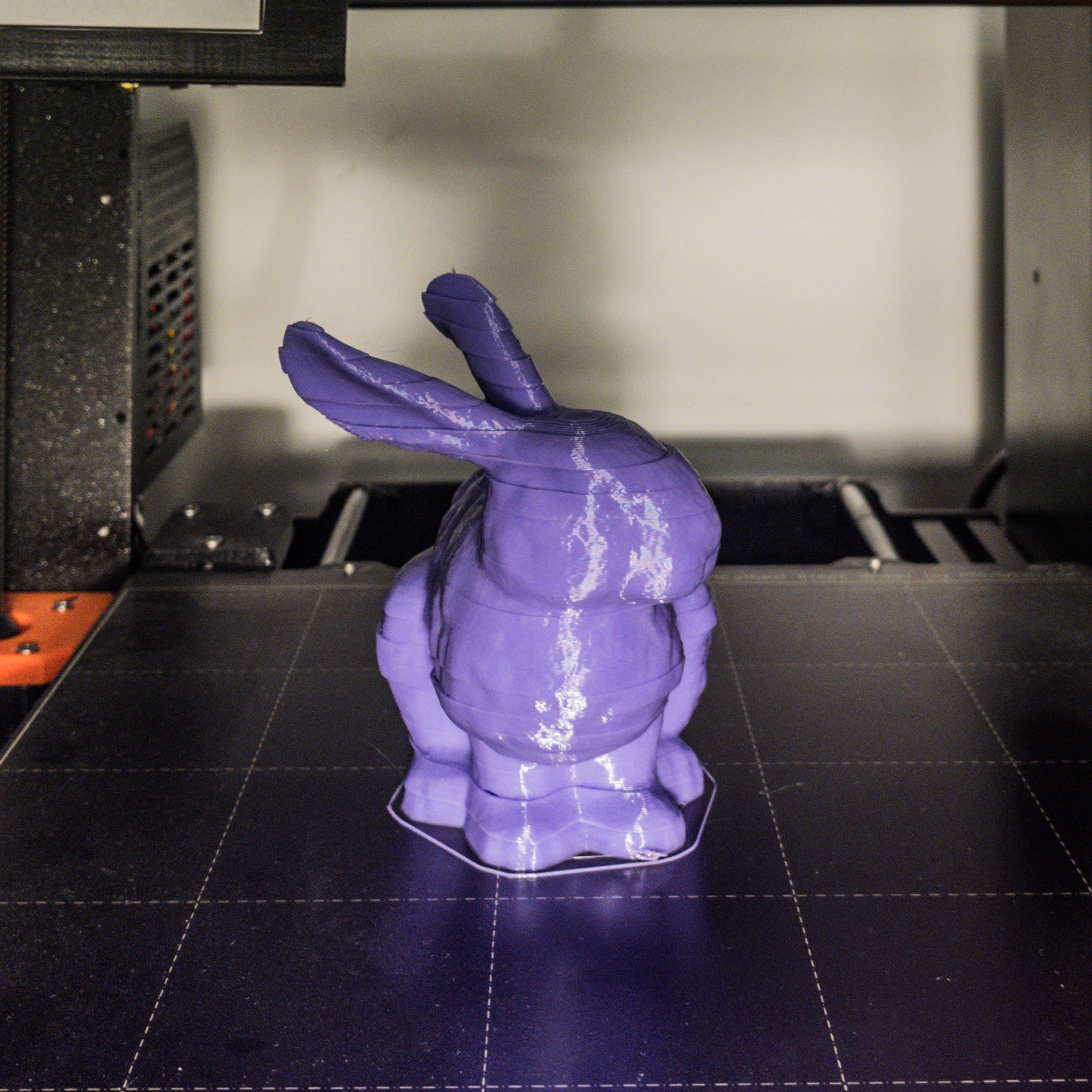 Picture of a 3D printed stanford bunny